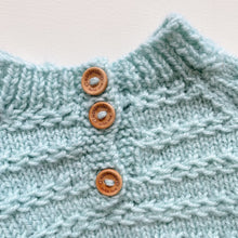Load image into Gallery viewer, Handmade Wool Jumper Blue (3-6m)
