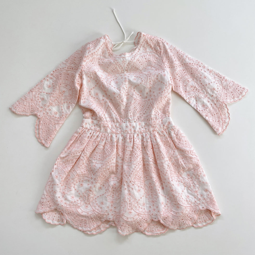 Marlo Dress Blush Broderie NEW (5-6y)