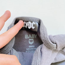 Load image into Gallery viewer, AC/DC Bodysuit Grey (newborn)
