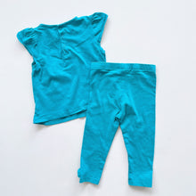 Load image into Gallery viewer, Du Pareil au même Turquoise Pants + Tee Set (1y)
