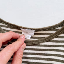 Load image into Gallery viewer, Jamie Kay Organic Arnold L/S Top Narrow Stripe Deep Olive/Soft Clay (5y)
