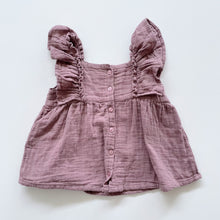 Load image into Gallery viewer, Jamie Kay Organic Muslin Frill Sylvie Top Berry Tea (2y)
