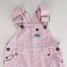 Load image into Gallery viewer, OshKosh Overalls Pink Stripes (6-12m)
