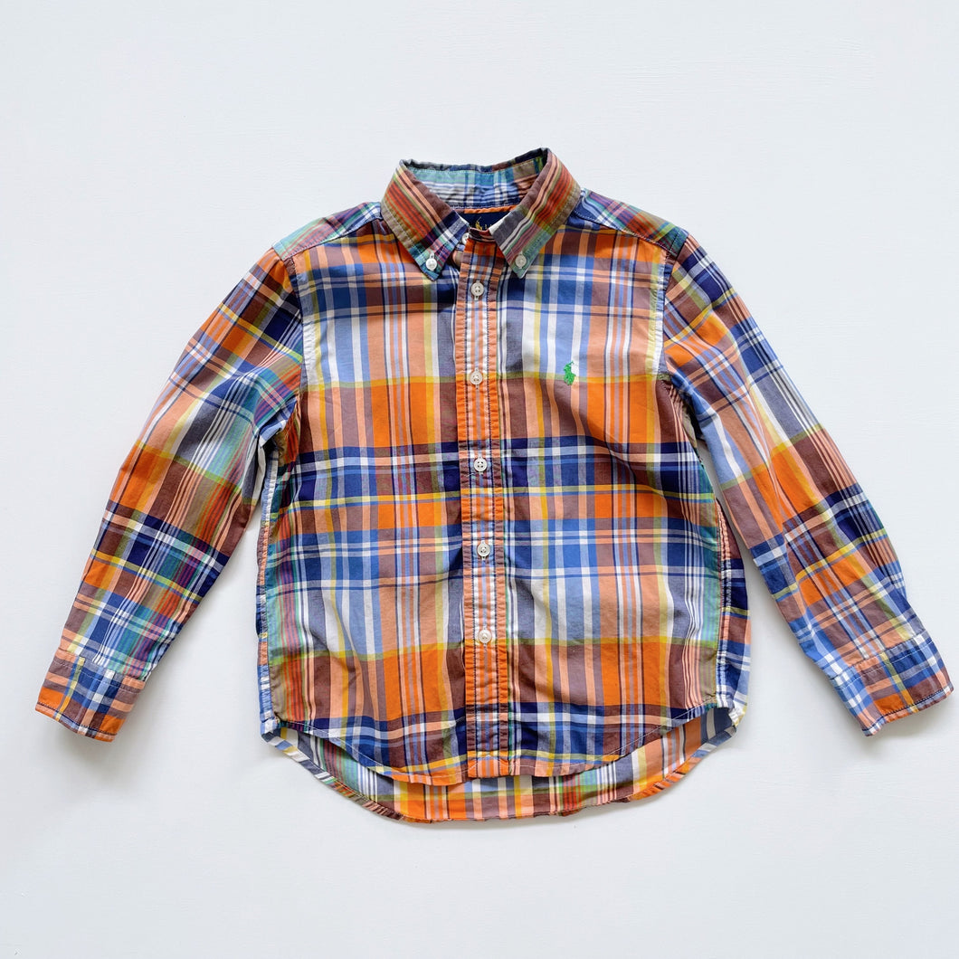 Ralph Lauren Shirt Blue / Orange Check (4y)