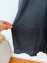 Load image into Gallery viewer, Lilou Maternity/ Breastfeeding Dress Black Muslin Cotton (S)
