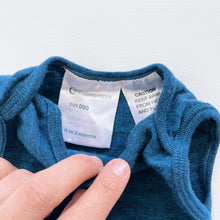 Load image into Gallery viewer, BABU Merino Singlet Bodysuit Blue NWOT (0-3m)
