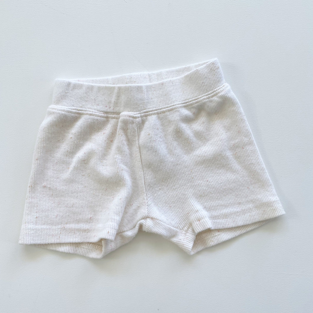 Jamie Kay Organic Rib Shorts Beige/Peach Speckled (1y)