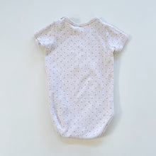 Load image into Gallery viewer, Seed Rib S/S Bodysuit Oatmeal / Dots (6-12m)
