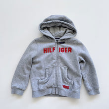 Load image into Gallery viewer, Tommy Hilfiger Zip Hoodie Grey / Red Logo (3y)
