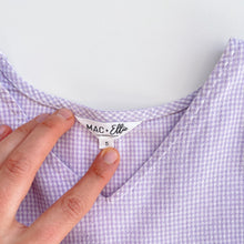 Load image into Gallery viewer, Mac &amp; Ellie Lilac Gingham Tiered Top/Tunic Dress (5y)
