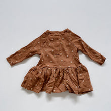 Load image into Gallery viewer, Teeny Weeny Merino Dress Rust Floral (0-3m)
