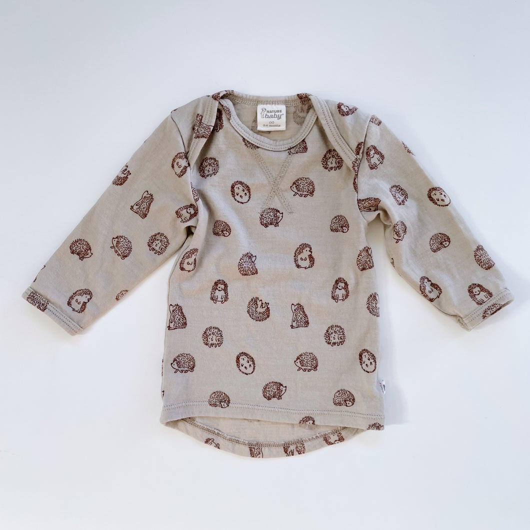 Nature Baby Merino Top L/S Hedgehog (3-6m)