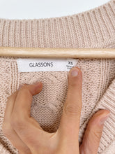 Load image into Gallery viewer, Glassons Cable Knit Vest Oatmeal (XS)
