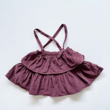 Load image into Gallery viewer, Jamie Kay Organic Suspender Skirt Cord Plum (1y)
