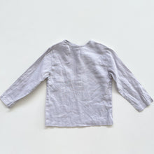 Load image into Gallery viewer, Handmade Linen Long Sleeve Top Pale Lilac (3-4y)
