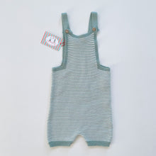 Load image into Gallery viewer, La Coqueta Knitted Overalls Mint Stripes NEW (3y)
