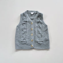 Load image into Gallery viewer, Jamie Kay Cable Knit Vest Mist (2y)
