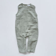Load image into Gallery viewer, Jamie Kay Organic Muslin Overalls Sage Green (3y)
