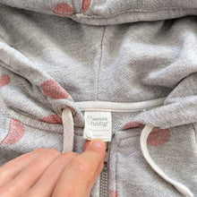 Load image into Gallery viewer, Nature Baby Organic Zip Hoodie Grey Dots *Kindy (3-4y)
