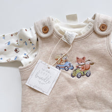 Load image into Gallery viewer, Little Bundle Overalls + Top Set NEW (0-3m)
