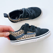 Load image into Gallery viewer, Vans Old Skool Leopard Print Velcro Sneakers | Black (US10/UK 9.5/ EU26.5/ 16cm)
