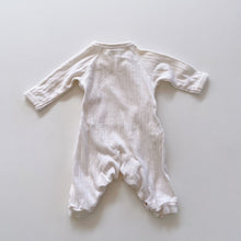 Load image into Gallery viewer, Nature Baby Organic Pointelle Kimono Onesie Cream (newborn)
