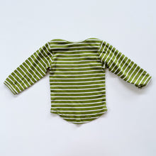 Load image into Gallery viewer, Nature Baby Organic L/S Top Green Stripes (6-12m)
