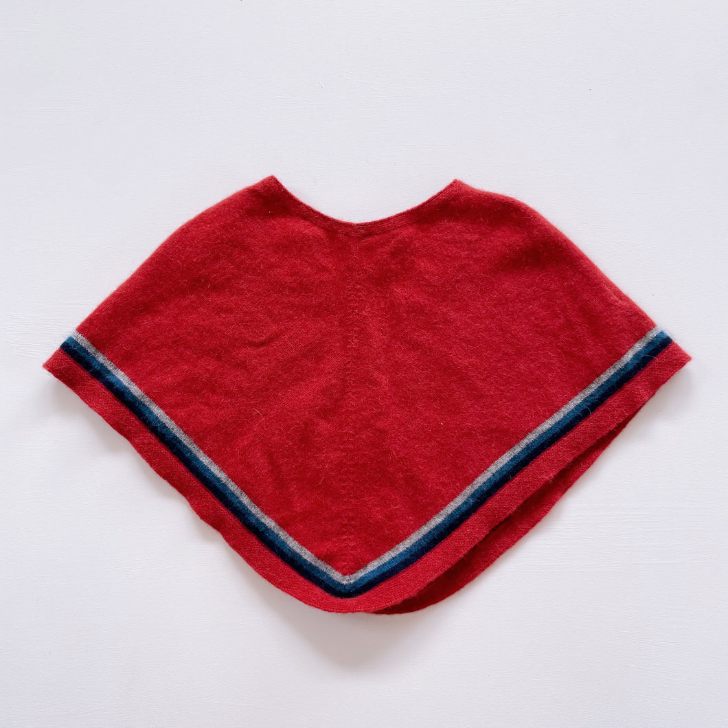 Native World Possom/Merino/Silk Striped Poncho (1-3y)