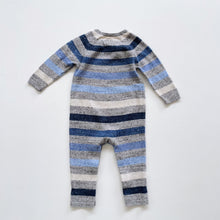Load image into Gallery viewer, BabyGap Cotton Knit All-In-One Blue Stripes (1y)
