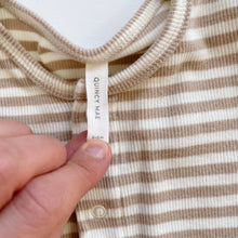 Load image into Gallery viewer, Quincy Mae Organic All-In-One Beige Stripes (3-6m)
