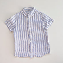 Load image into Gallery viewer, Mac &amp; Ellie Linen S/S Shirt Blue Stripes (7-8y)
