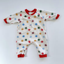 Load image into Gallery viewer, Goldie + Ace Cotton Coverall Colourful Suns (6-12m)
