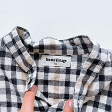 Load image into Gallery viewer, Tocoto Vintage Long Sleeve Checked Shirt | Beige, Black (6y)
