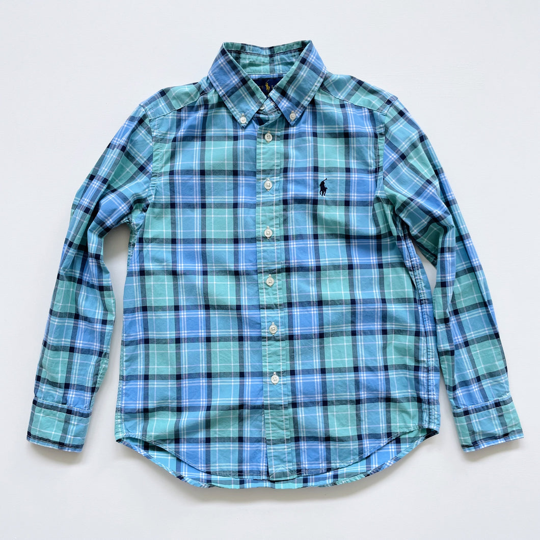 Ralph Lauren Shirt Blue / Mint Check (8y)