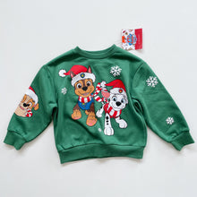 Load image into Gallery viewer, Paw Patrol Xmas Jumper Chase Green NEW (4-5y)
