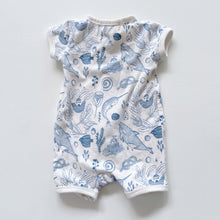 Load image into Gallery viewer, Wilson &amp; Frenchy Romper Blue Sea Creatures (3-6m)

