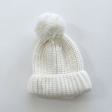Load image into Gallery viewer, Lion + Lamb the Label Knit Beanie White NWOT (12m+)
