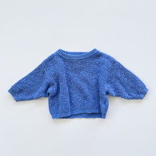 Load image into Gallery viewer, Grown Organic Cotton Knit Jumper Blue (3-6m)
