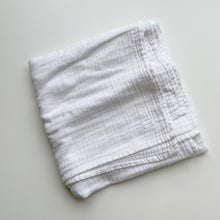 Load image into Gallery viewer, Jamie Kay Muslin Swaddle White (120cm x 120cm)
