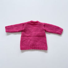 Load image into Gallery viewer, Handmade Wool/ Mohair Knit Cardigan Pink (0-3m)
