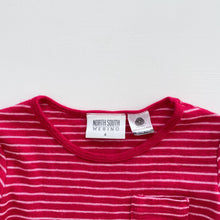 Load image into Gallery viewer, North South Merino L/S Top Red Stripes *Kindy (4y)
