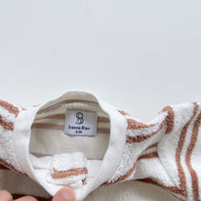 Load image into Gallery viewer, Sienna Blair Organic Cotton All-In-One Terry Tan Stripes (0-3m)
