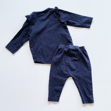 Load image into Gallery viewer, Nature Baby Organic Set Navy/Dotted (6-12m)
