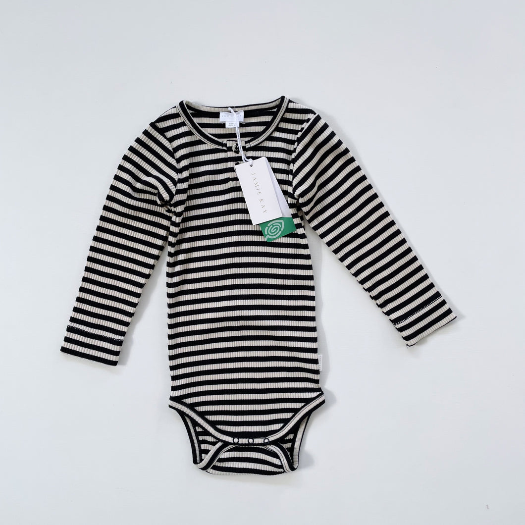 Jamie Kay Organic Rib L/S Bodysuit Stripe NEW (2y)