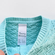 Load image into Gallery viewer, Teeny Weeny Knit Tee w Buttons Blue (2y)
