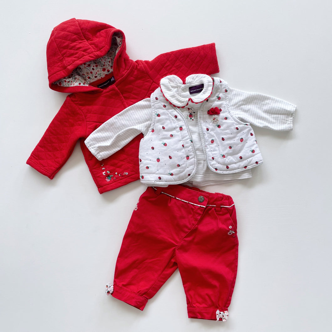 Sergent Major Red Strawberry Set *small flaw (0-3m)