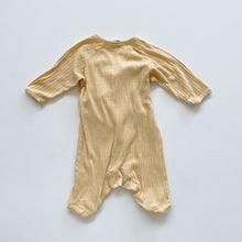 Load image into Gallery viewer, Nature Baby Organic Pointelle Kimono All-In-One Yellow (3-6m)
