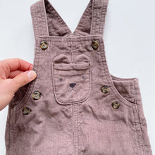 Load image into Gallery viewer, Carter's Cord Overalls Brown Teddy Pocket (18m)
