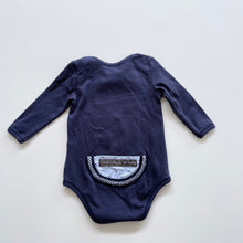 Load image into Gallery viewer, Arthur Avenue Bodysuit Navy/Bow Tie (6-12m)

