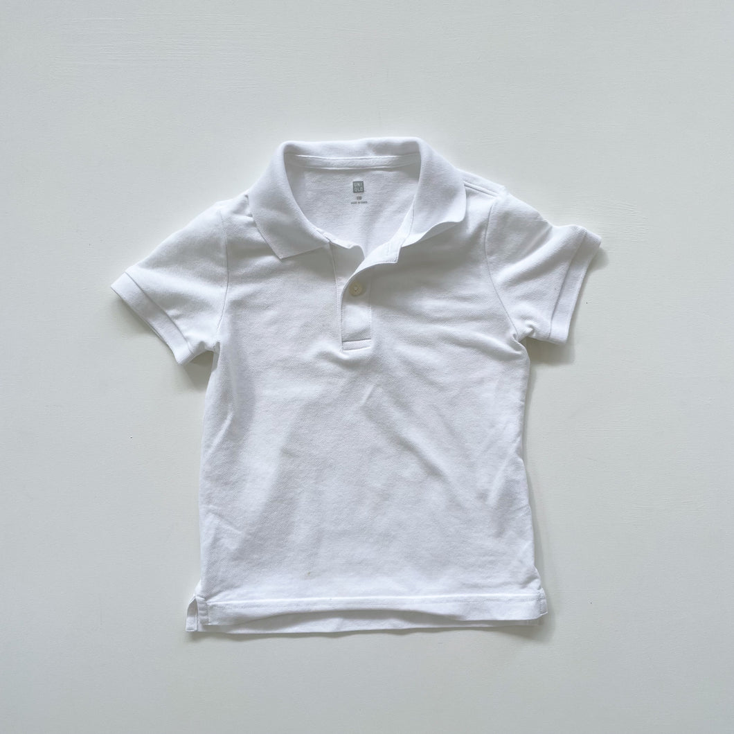 Uniqlo White Polo (4-5y)